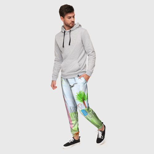 Мужские брюки 3D Детские рисунки - фото 3