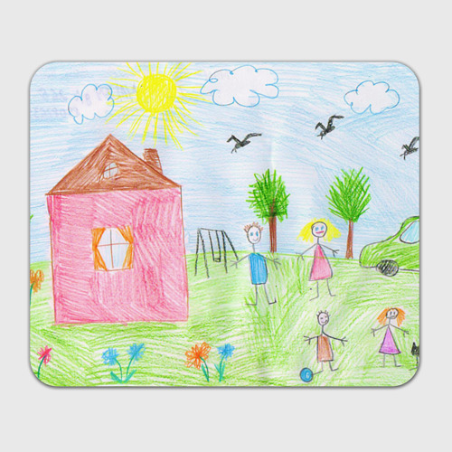 Прямоугольный коврик для мышки Детские рисунки