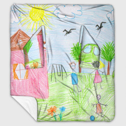 Плед с рукавами Детские рисунки