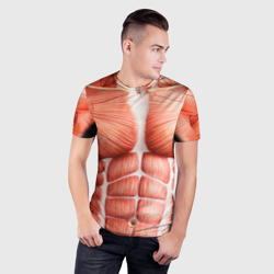 Мужская футболка 3D Slim Мышцы - фото 2