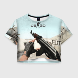 Женская футболка Crop-top 3D Counter Strike