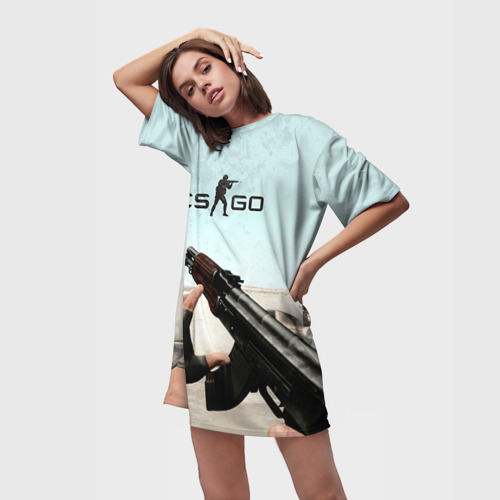 Платье-футболка 3D Counter Strike, цвет 3D печать - фото 3
