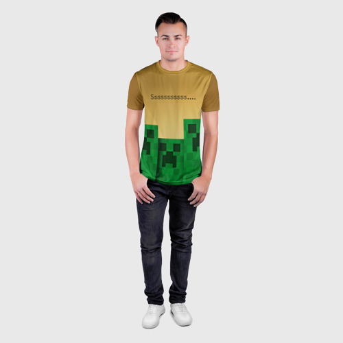 Мужская футболка 3D Slim Minecraft, цвет 3D печать - фото 4