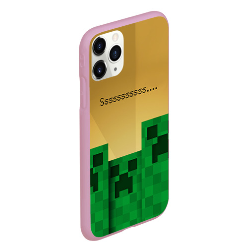 Чехол для iPhone 11 Pro Max матовый Minecraft, цвет розовый - фото 3