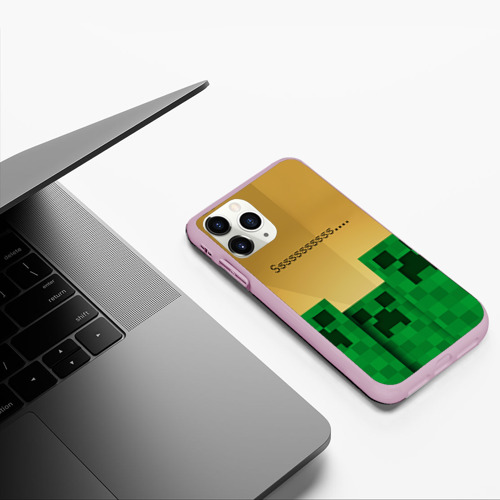 Чехол для iPhone 11 Pro матовый Minecraft, цвет розовый - фото 5