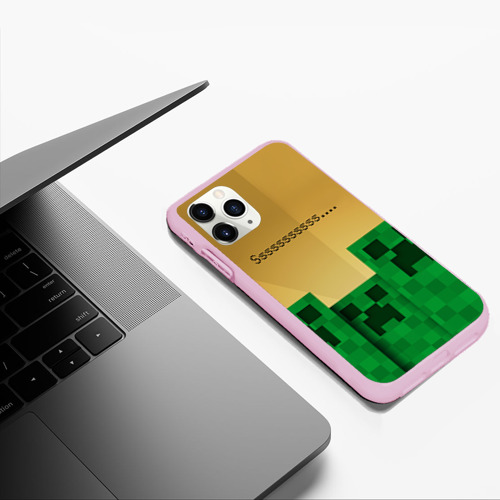 Чехол для iPhone 11 Pro Max матовый Minecraft, цвет розовый - фото 5