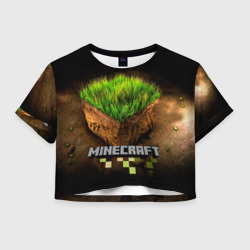 Женская футболка Crop-top 3D Minecraft