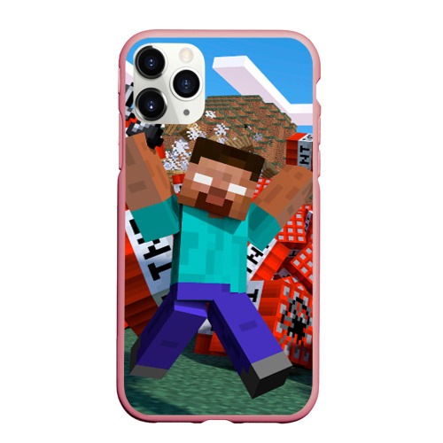 Чехол для iPhone 11 Pro Max матовый Minecraft, цвет баблгам