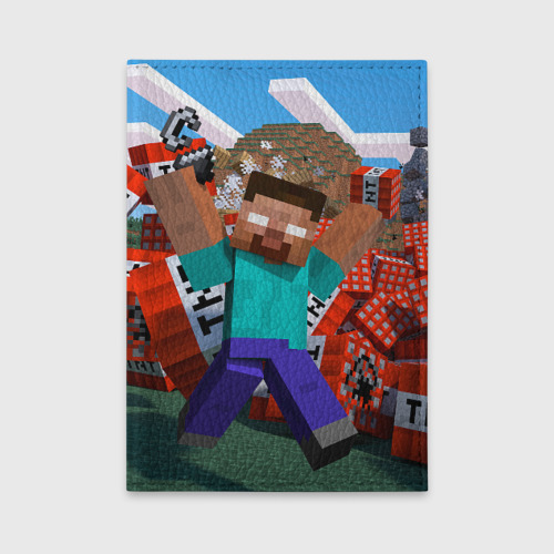 Обложка для автодокументов Minecraft, цвет черный