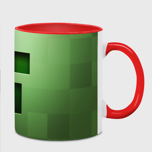 Кружка с полной запечаткой Minecraft, цвет белый + красный