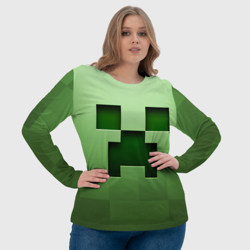 Женский лонгслив 3D Minecraft, цвет 3D печать - фото 6