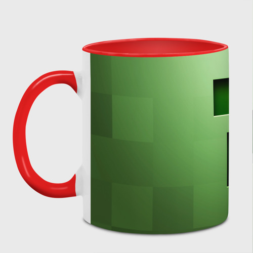 Кружка с полной запечаткой Minecraft, цвет белый + красный - фото 2