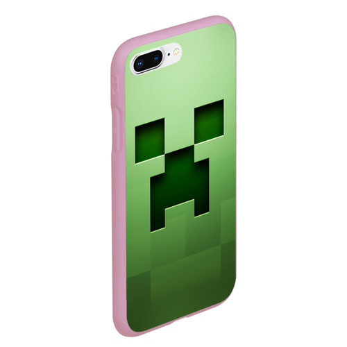 Чехол для iPhone 7Plus/8 Plus матовый Minecraft, цвет розовый - фото 3