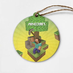 Деревянная игрушка круг Minecraft