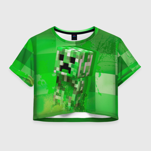 Женская футболка Crop-top 3D Minecraft