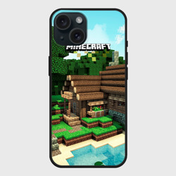 Чехол силиконовый для Apple iPhone 15 матовый Minecraft