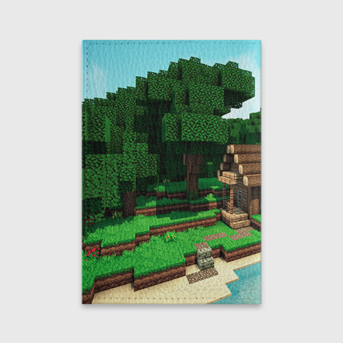 Обложка для паспорта матовая кожа Minecraft, цвет черный - фото 2