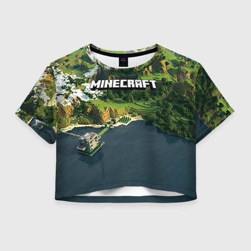 Женская футболка Crop-top 3D Minecraft