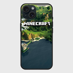Чехол силиконовый для Apple iPhone 15 матовый Minecraft