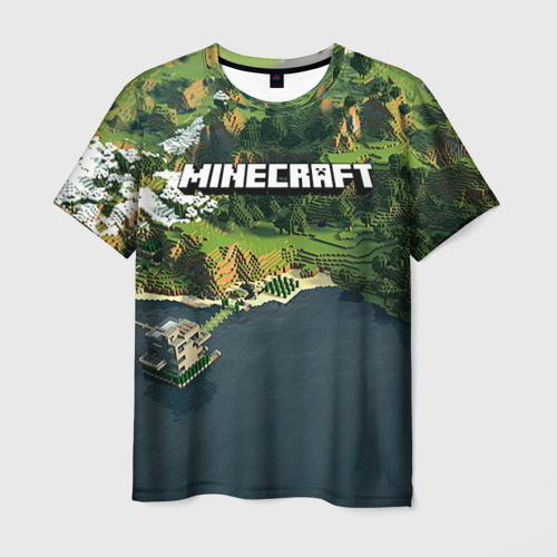 Мужская футболка 3D с принтом Minecraft, вид спереди #2