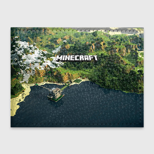 Обложка для студенческого билета Minecraft, цвет синий