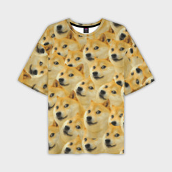 Мужская футболка oversize 3D Doge