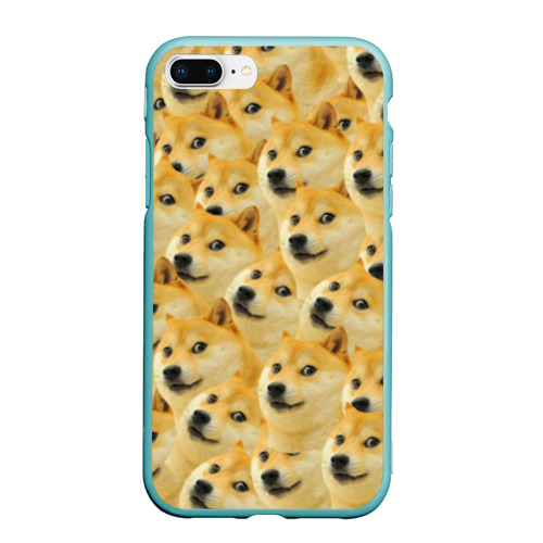 Чехол для iPhone 7Plus/8 Plus матовый Doge, цвет мятный