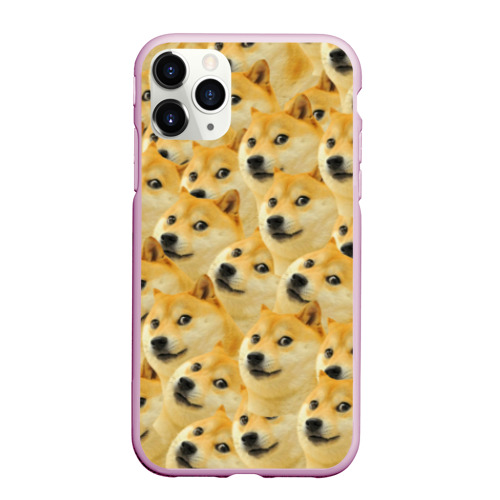 Чехол для iPhone 11 Pro матовый Doge, цвет розовый