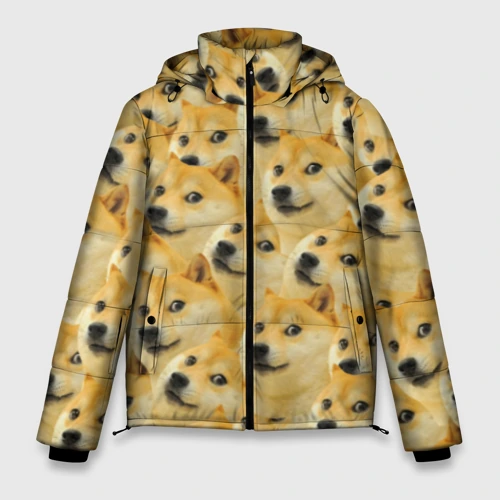 Мужская зимняя куртка 3D Doge