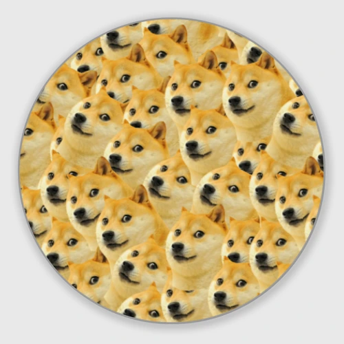 Круглый коврик для мышки Doge
