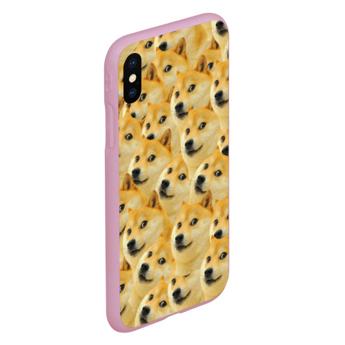 Чехол для iPhone XS Max матовый Doge, цвет розовый - фото 3