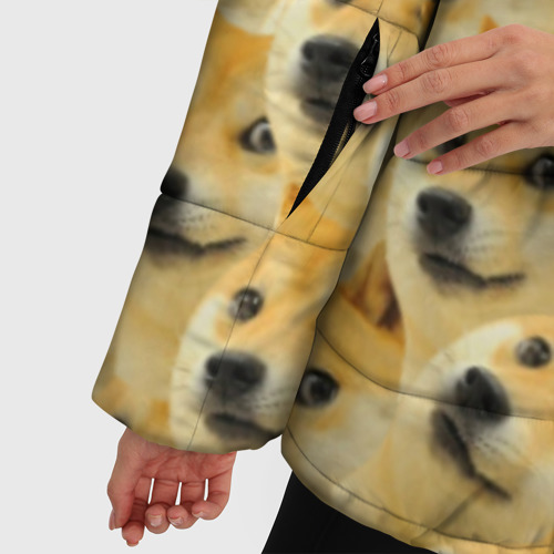 Женская зимняя куртка Oversize Doge, цвет черный - фото 6