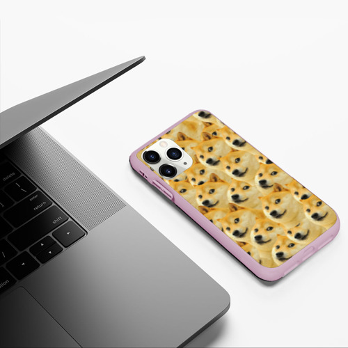 Чехол для iPhone 11 Pro матовый Doge, цвет розовый - фото 5