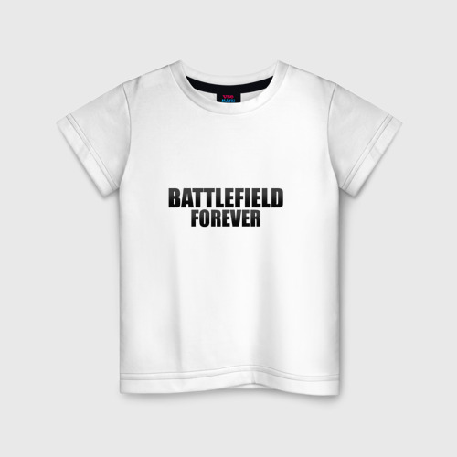 Детская футболка хлопок Battlefield Forever, цвет белый