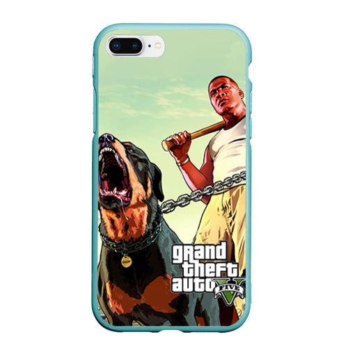 Чехол для iPhone 7Plus/8 Plus матовый GTA, цвет мятный