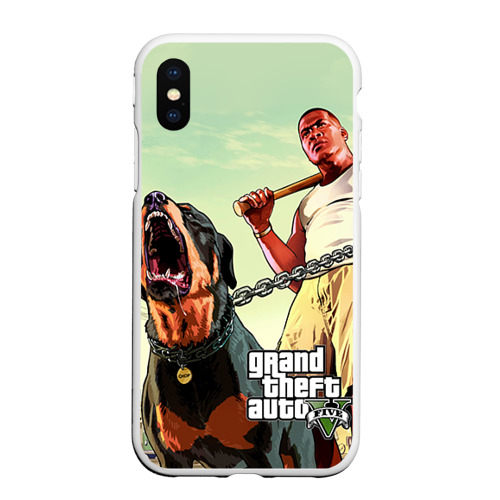 Чехол для iPhone XS Max матовый GTA, цвет белый