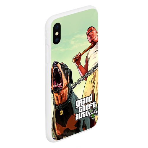 Чехол для iPhone XS Max матовый GTA, цвет белый - фото 3