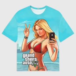 Женская футболка oversize 3D GTA