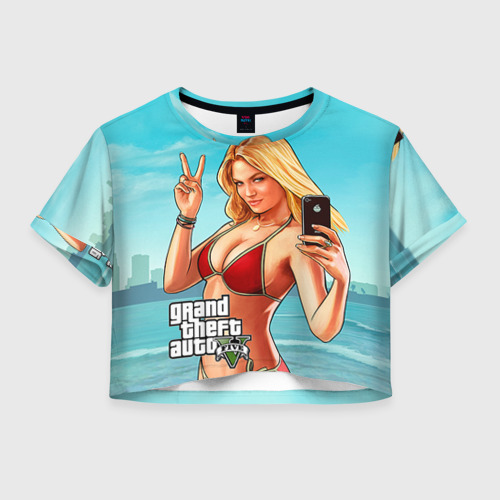 Женская футболка Crop-top 3D GTA, цвет 3D печать