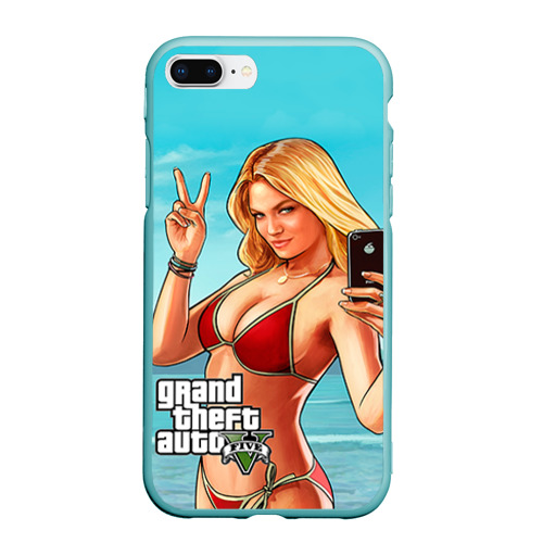 Чехол для iPhone 7Plus/8 Plus матовый GTA, цвет мятный