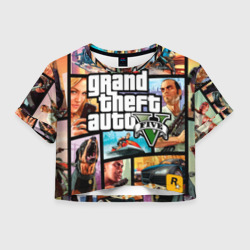 Женская футболка Crop-top 3D GTA