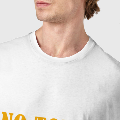 Мужская футболка хлопок No Totti, No party, цвет белый - фото 6
