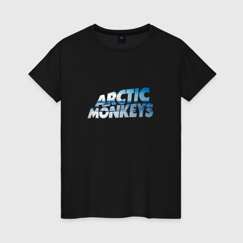 Женская футболка хлопок Arctic Monkeys ice, цвет черный