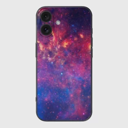 Чехол для iPhone 16 силиконовый с защитой камеры Космос