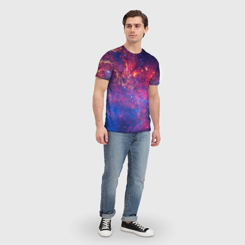 Мужская футболка 3D с принтом Космос, вид сбоку #3