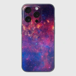 Чехол для iPhone 15 Pro силиконовый с защитой камеры Космос