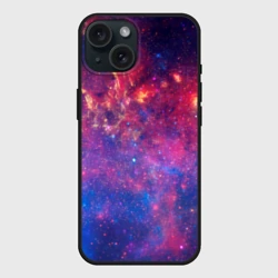 Чехол силиконовый для Apple iPhone 15 матовый Космос