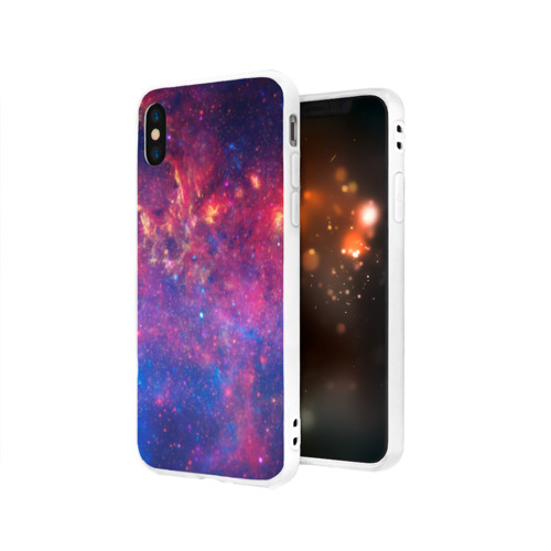 Чехол для Apple iPhone X силиконовый матовый Космос Фото 01 Чехол для Apple iPhone X силиконовый матовый Космос Фото 01