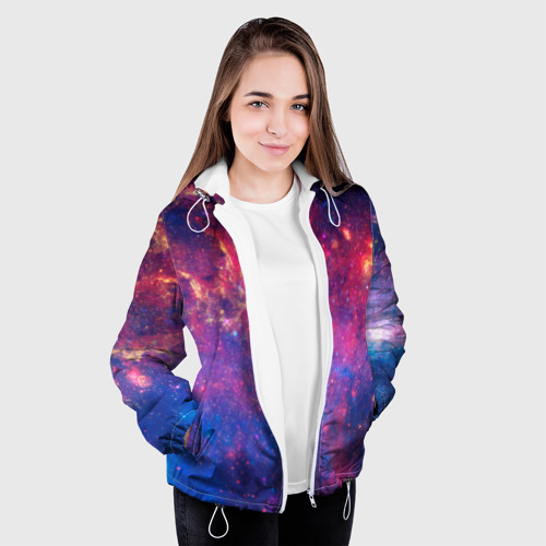 Женская куртка 3D с принтом Космос, вид сбоку #3