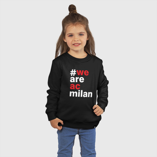 Детский свитшот хлопок We are AC Milan, цвет черный - фото 3